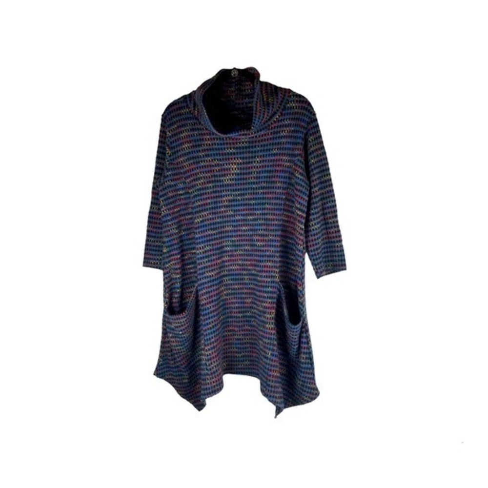 Luca Vanucci Soft Pocket Hi-Low Hem Tunic Dress Size M